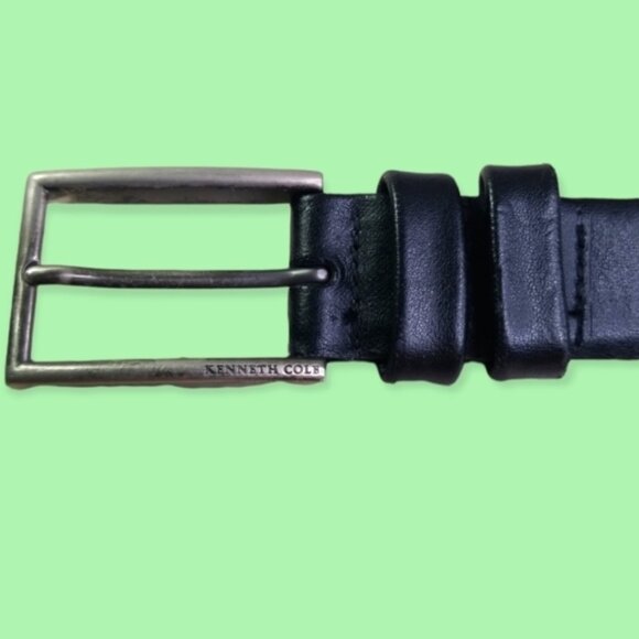 Kenneth Cole Men's Belt Size 42 Genuine Leather Black - Picture 2 of 4